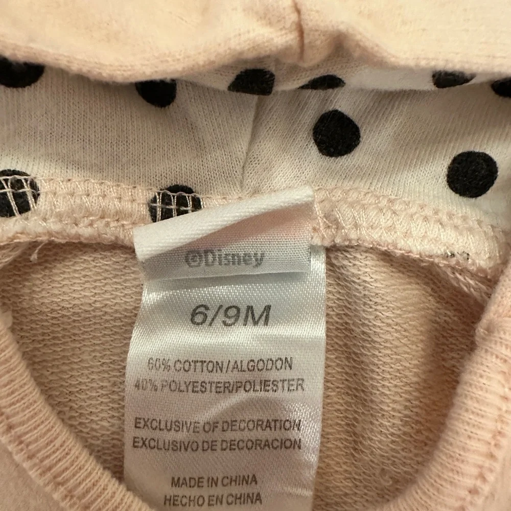 Baby girl 6-9 moth pink Minnie Mouse sweatsuit